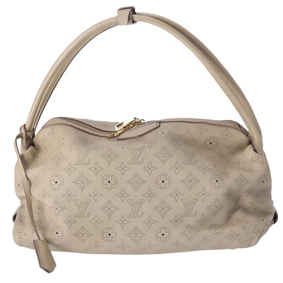 Louis Vuitton Galatea MM Mahina Handbag M93825 Sable Leather - Picture 1 of 8